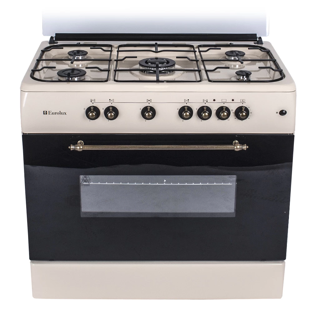 Aragaz pe gaz Eurolux TE6950IFBGR, Aragaz pe gaz Eurolux TE6950IFBGR / 5 arzatoare / 90 cm / Bej 1.jpg