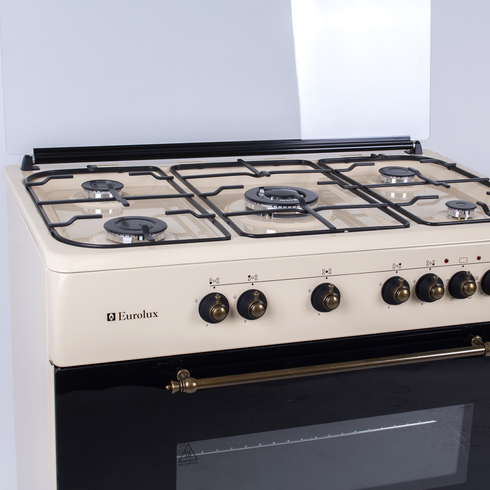 Plita de gaz Eurolux TE6950IFBGR / 5 arzatoare / 90 cm / Bej photo 2