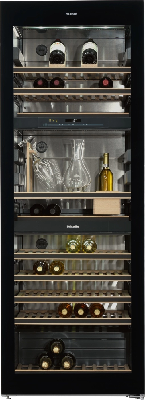 Frigider de vin Miele KWT6834SGS, 178 sticle, 192 cm, A, Inox