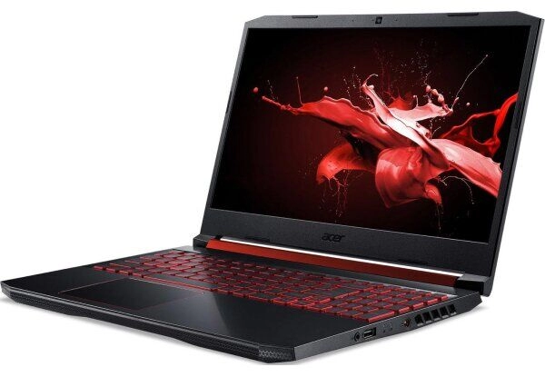 Laptop Acer AN515-54-77GV, 16 GB, Linux, Negru cu rosu