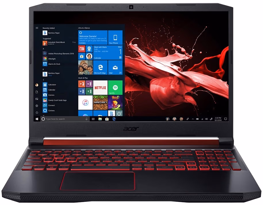 Ноутбук Acer AN515-54-77GV(NH.Q59EU.048), Core i7, 16 ГБ ГБ, Linux, Чёрный с красным 