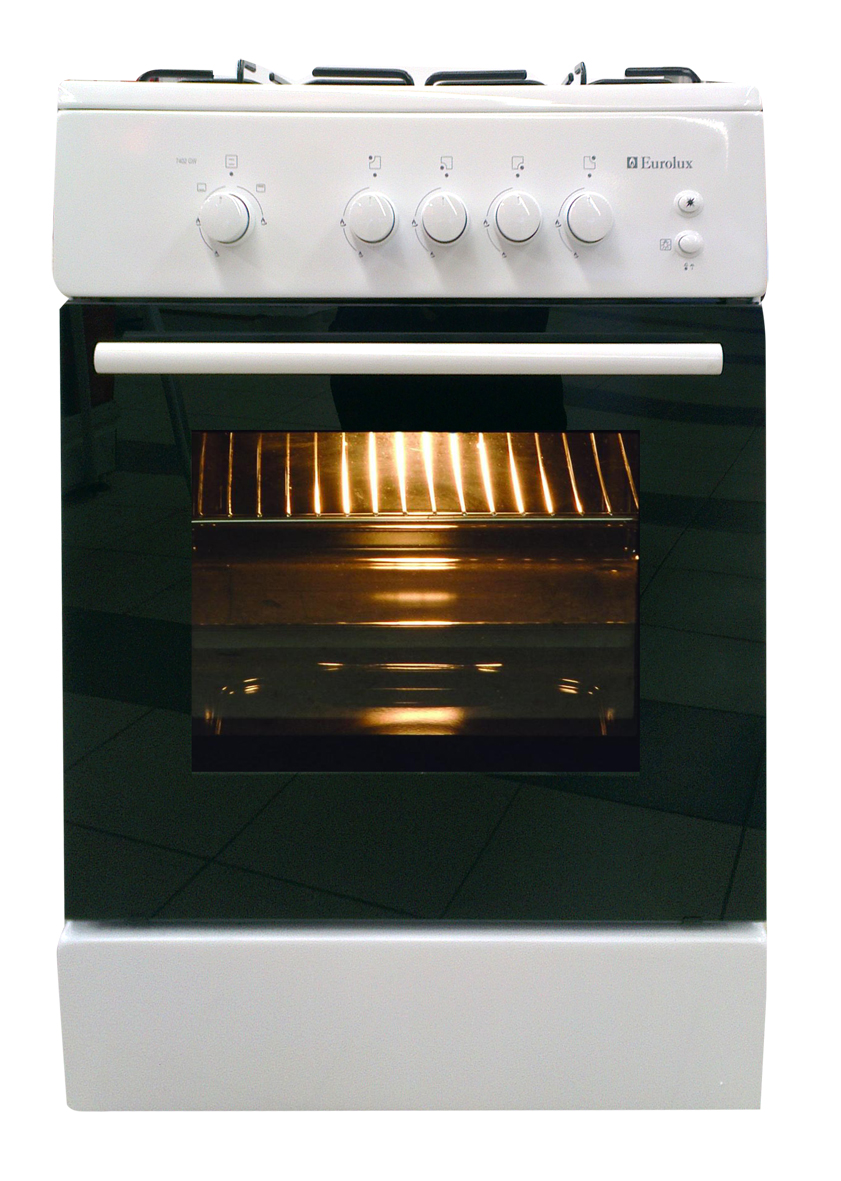 Газовая плита Eurolux 7402GW / 4 конфорок / 60 см / Белый photo 1