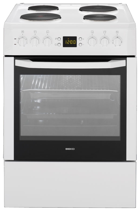 Электрическая плита Beko CSE66300GW / 4 конфорок / Эмалированная photo 1