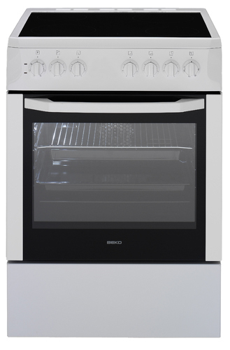 Электрическая плита Beko CSE67100GW / 4 конфорок / Стеклокерамика photo 1