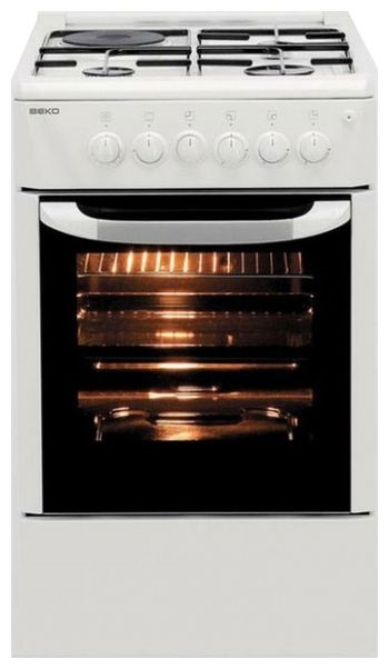 Комбинированная плита Beko CSS53010GW / 4 конфорок / Эмалированная photo 3