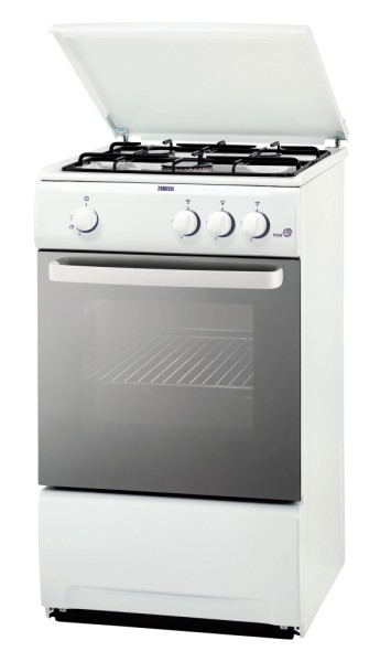 Газовая плита Zanussi ZCG552GW / 4 конфорок / 50 см / Белый photo 1 Газовая плита Zanussi ZCG552GW / 4 конфорок / 50 см / Белый photo 1