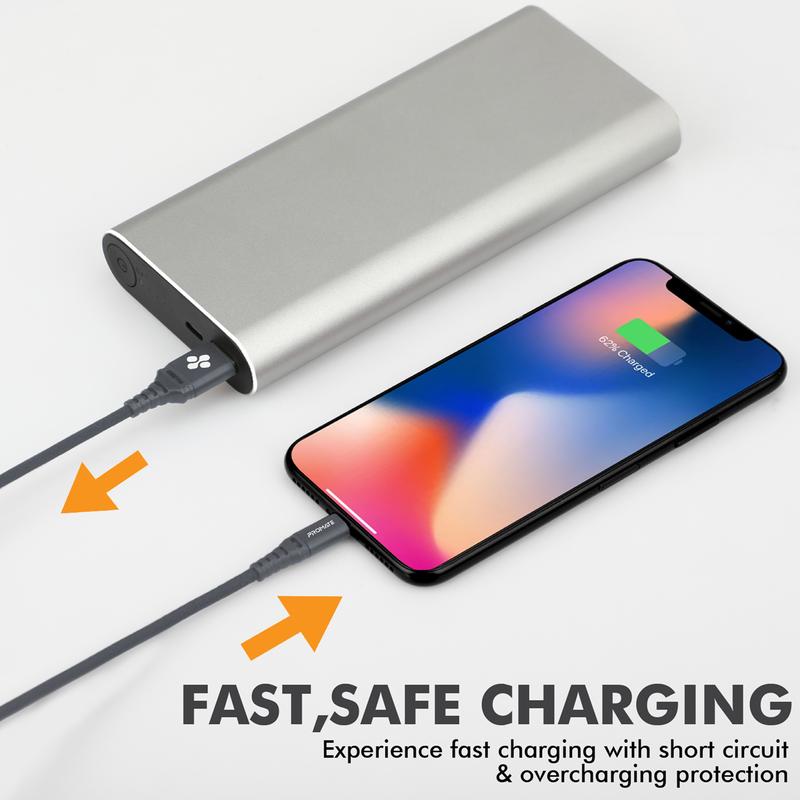Кабель USB-A - Lightning Promate NerveLink-i 1.2 /1.2м /Серый photo 3