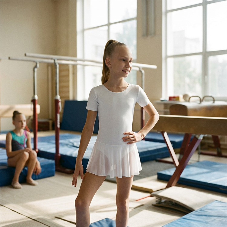 Купальник гимнастический Grace Dance Gymnastic leotard / 36 / Белый photo 2