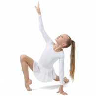Costum pentru gimnastica cu fusta maneca lunga Grace Dance Gymnastic leotard thumbnav 4