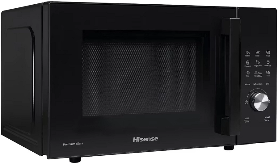 Cuptor cu microunde cu grill Hisense H23MOBSD1HG, 23 l, 800 W, 1000 W, Negru