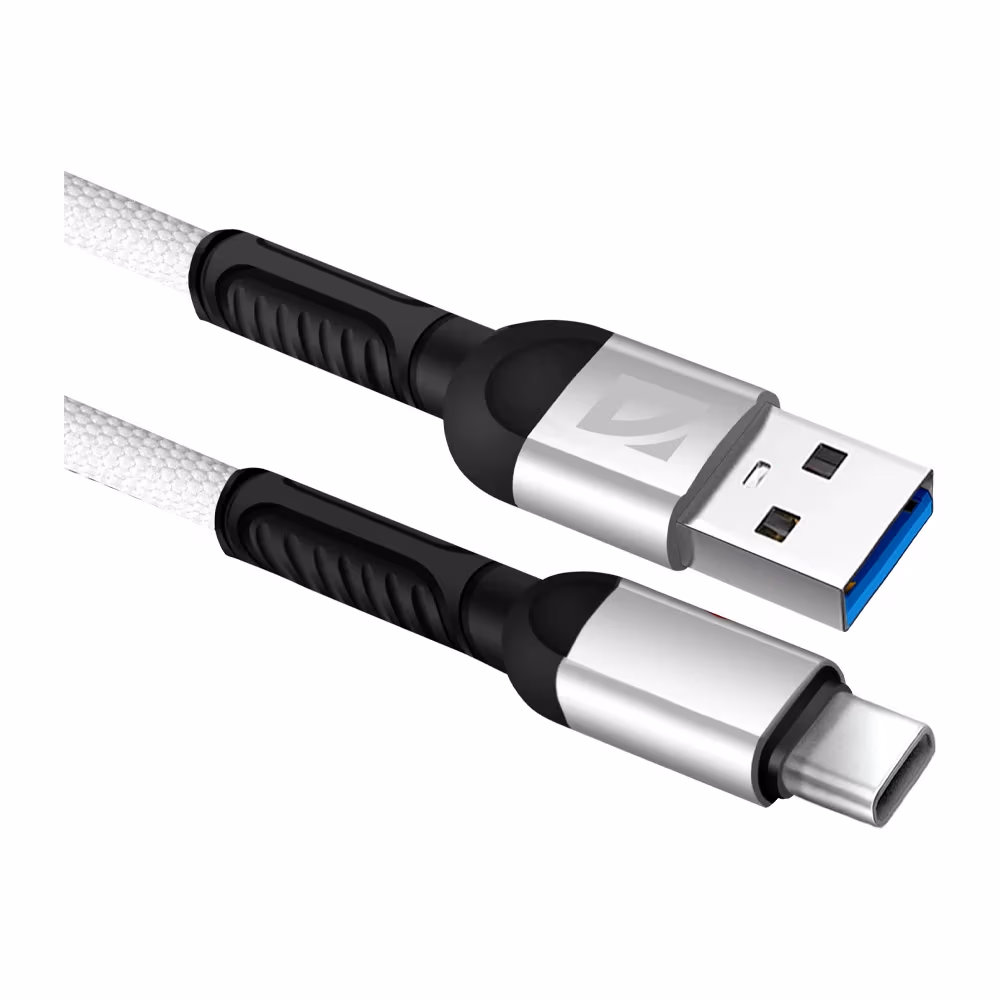 Cablu USB-A - USB-C Defender F16787103WHI 