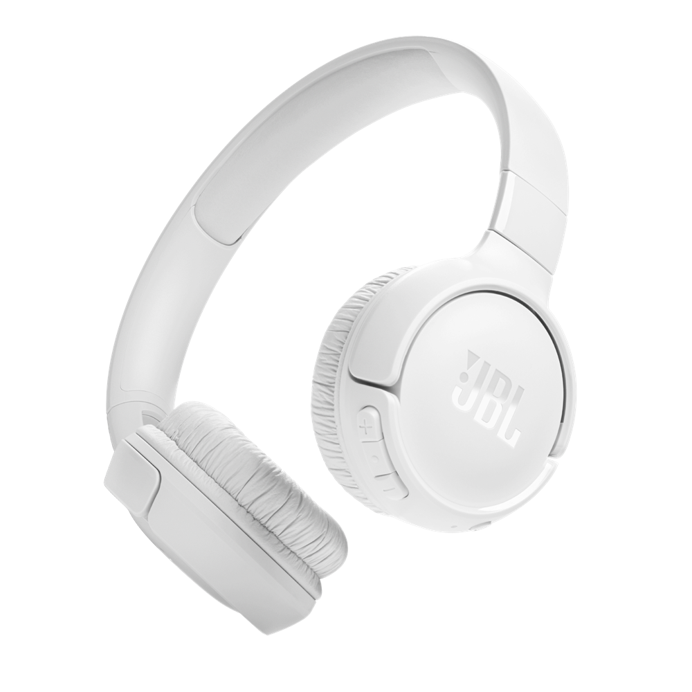 JBL On-Ear Headphones with MIC Bluetooth Tune 520BT, White photo 1