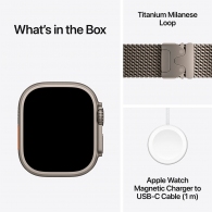 Ceas inteligent Apple Watch Ultra 4 GPS + Cellular 49mm Natural Titanium Case with Natural Titanium Milanese Loop - Small thumbnav 7