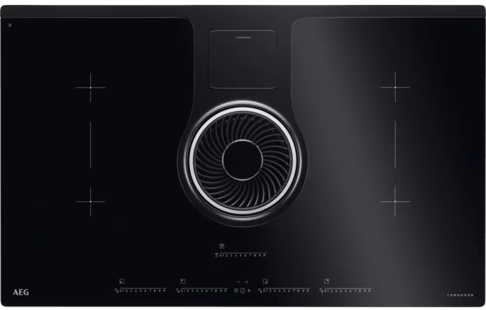 Встраиваемая индукционная панель с вытяжкой AEG IDK84451IB 