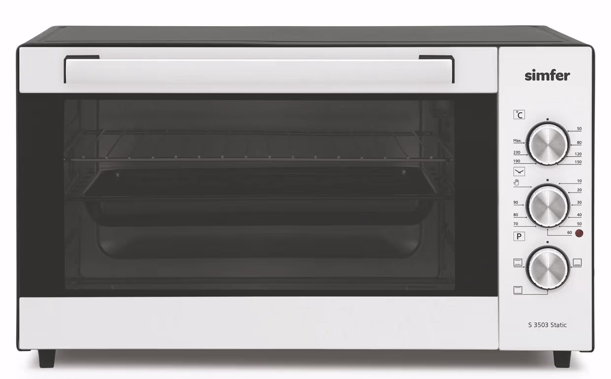 Cuptor electric Simfer S3503 Static, 35 l, 1200 W, Alb 