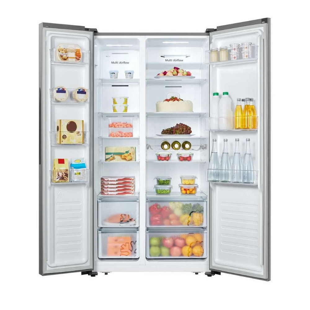 Frigider Side-by-Side Hisense RS677N4BIE / 519 l / 178.6 cm / E / Gri photo 2