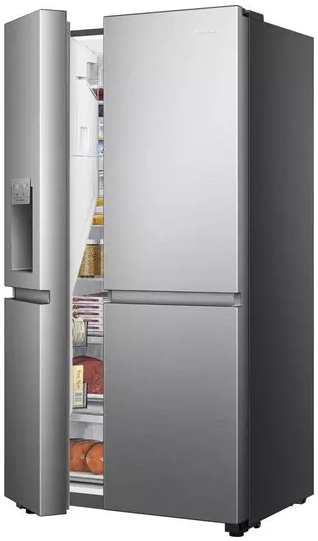 Frigider Side-by-Side Hisense RS818N4TIE / 632 l / 179 cm / E / Gri photo 3
