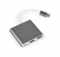 Adaptor USB Type-C - HDMI+USB-A+USB-C Gembird A-CM-HDMIF-02-SG thumbnav 1