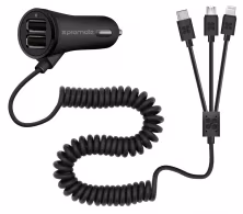 Зарядное устройство авто. для телефона Promate Charger Trio