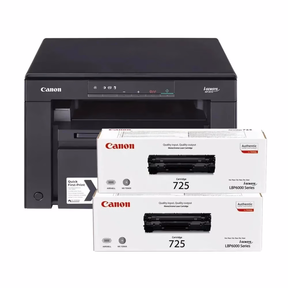 MFD cu laser Canon MF3010 + 2 Catridge CGR725
