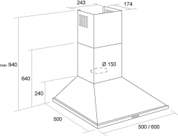 Вытяжка купольная Pyramida KH 60 (1000) IV thumbnav 2