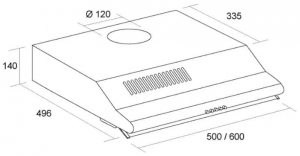 Вытяжка плоская Pyramida WH 60 IV thumbnav 8