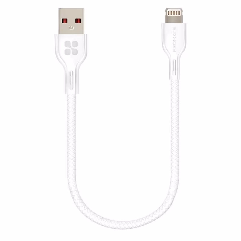 Кабель USB-A - Lightning Promate PowerBeam-25i White