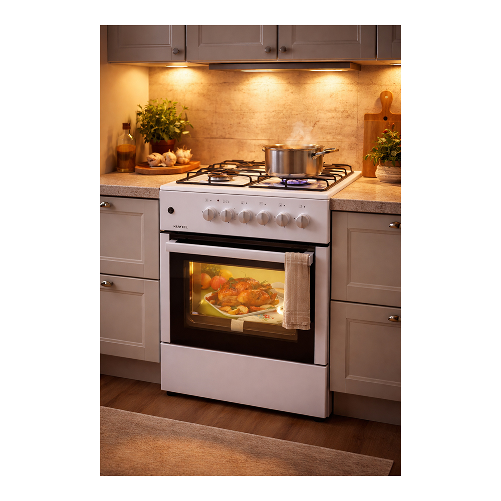 Aragaz pe gaz Kumtel KLE5740IW / 4 arzatoare / 57 cm / Alb photo 7