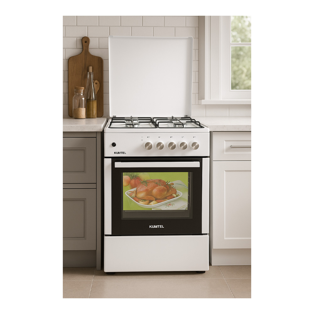 Aragaz pe gaz Kumtel KLG5740IW / 4 arzatoare / 57 cm / Alb photo 6