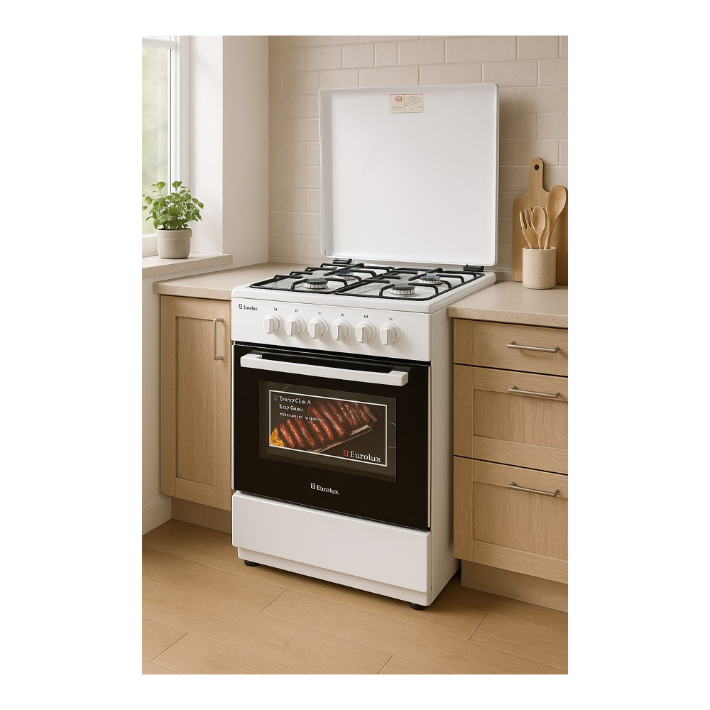Газовая плита Eurolux TG5540IW / 4 конфорок / 50 см / Белый photo 7
