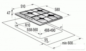 Встраиваемая  газовая панель Gorenje G6N41IX thumbnav 2