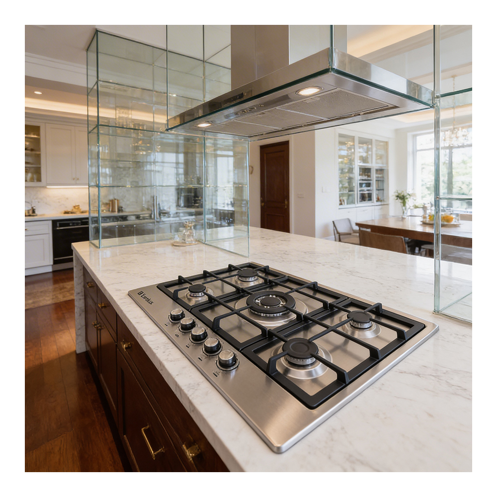 Встраиваемая  газовая панель Eurolux HBBR75GFWCIX photo 4