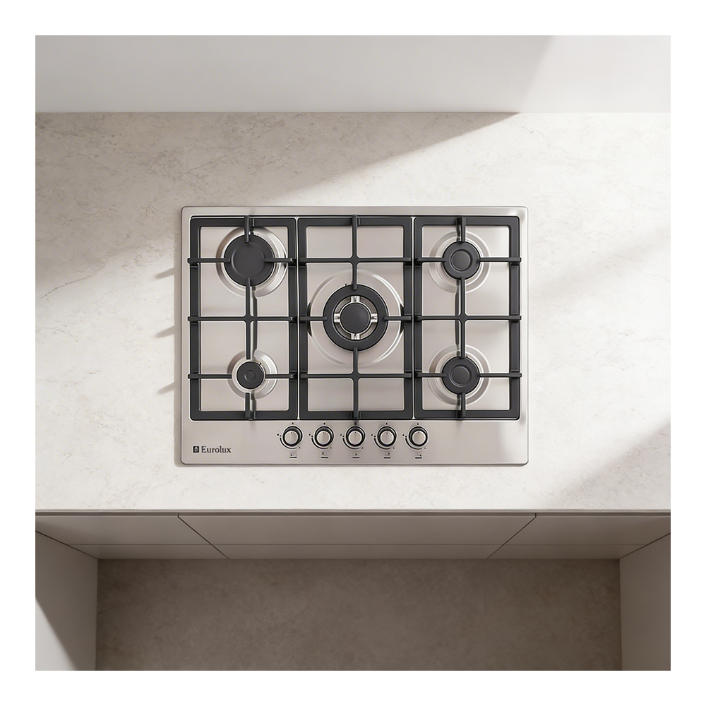 Встраиваемая  газовая панель Eurolux HBBR75GFWCIX photo 7