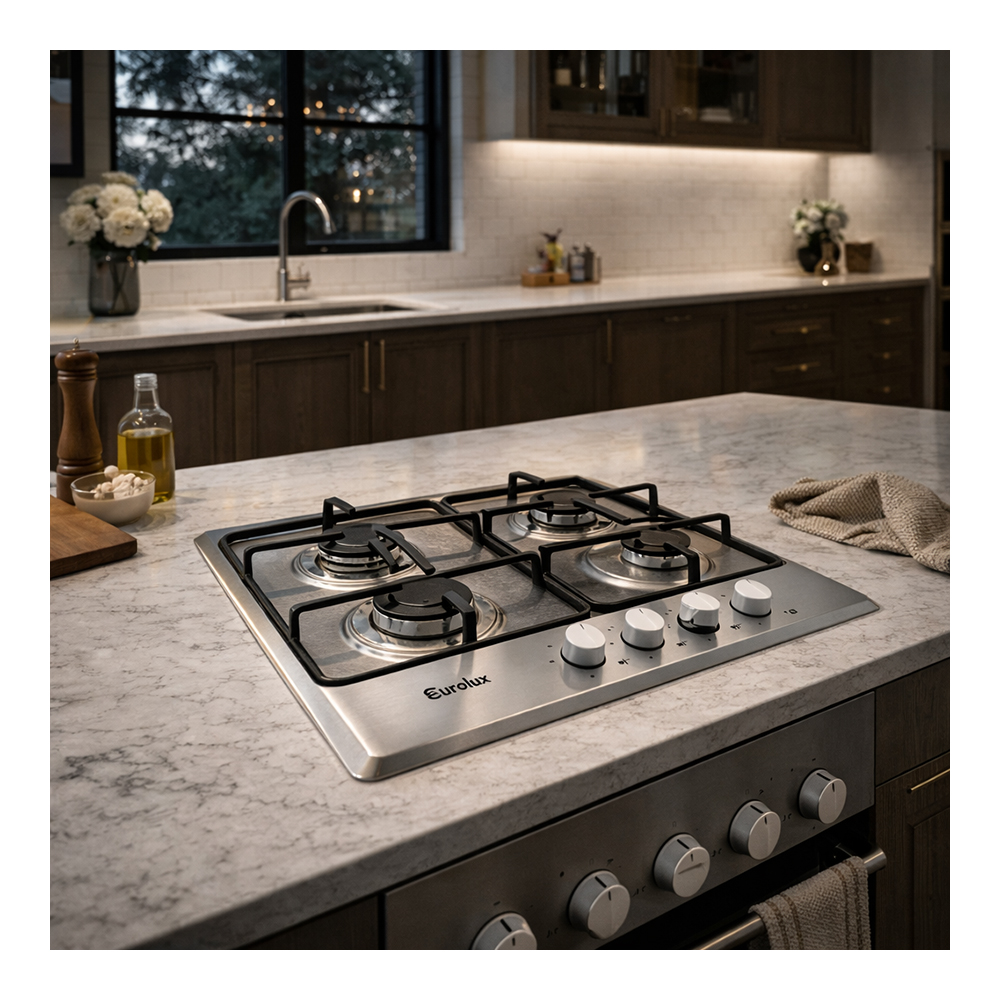 Встраиваемая  газовая панель Eurolux HBKL64GFWCIX photo 5
