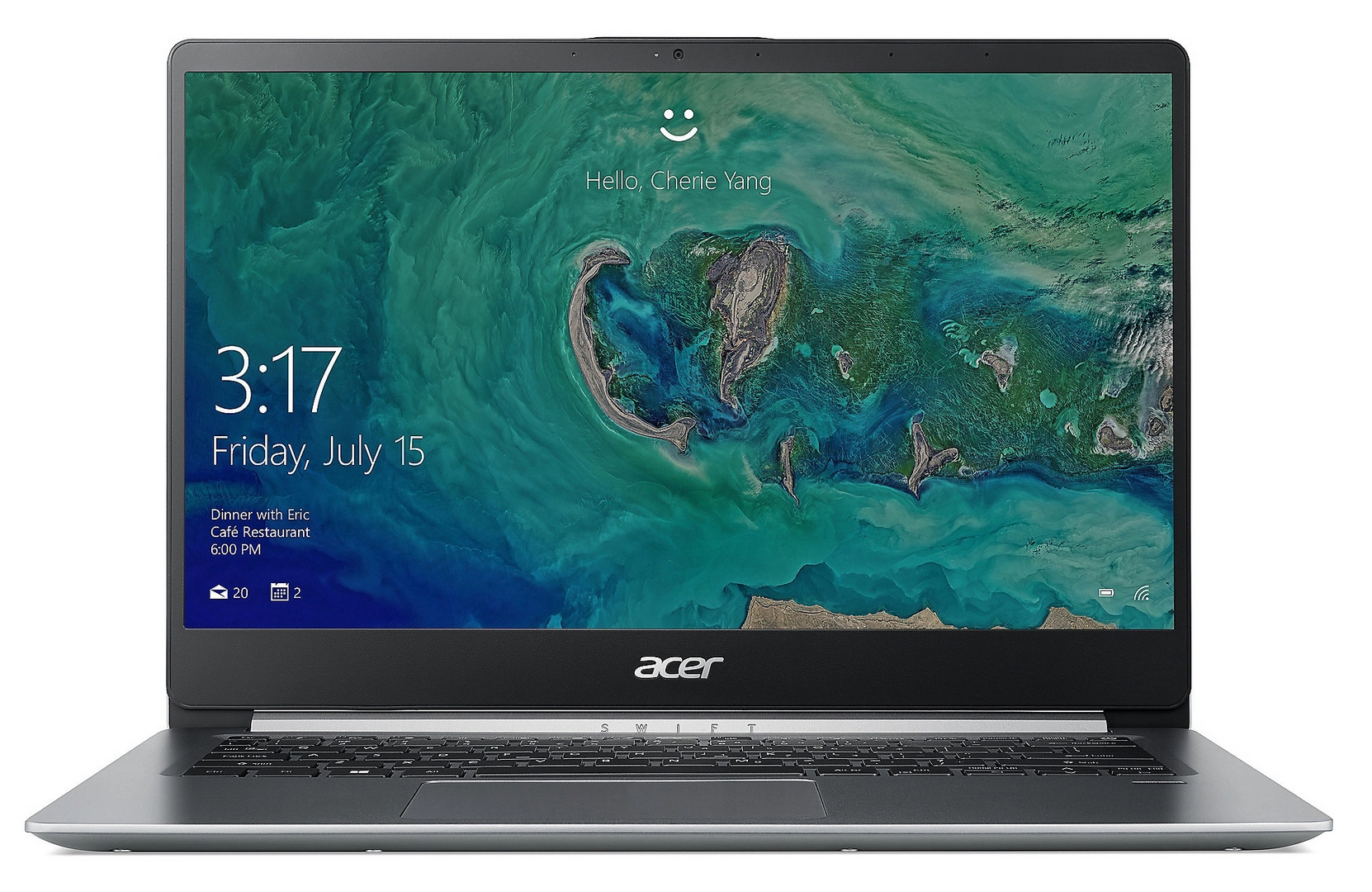 Laptop Acer Swift 1 Sparkly Silver (SF114-32-P0JG), Pentium Silver, 4 GB GB, Linux, Argintiu
