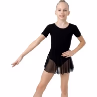 Купальник гимнастический с юбкой короткий рукав Grace Dance Gymnastic leotard