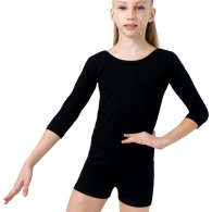 Купальник гимнастический с шортами рукав 3/4 Grace Dance Gymnastic leotard sleeve 3/4 with shorts thumbnav