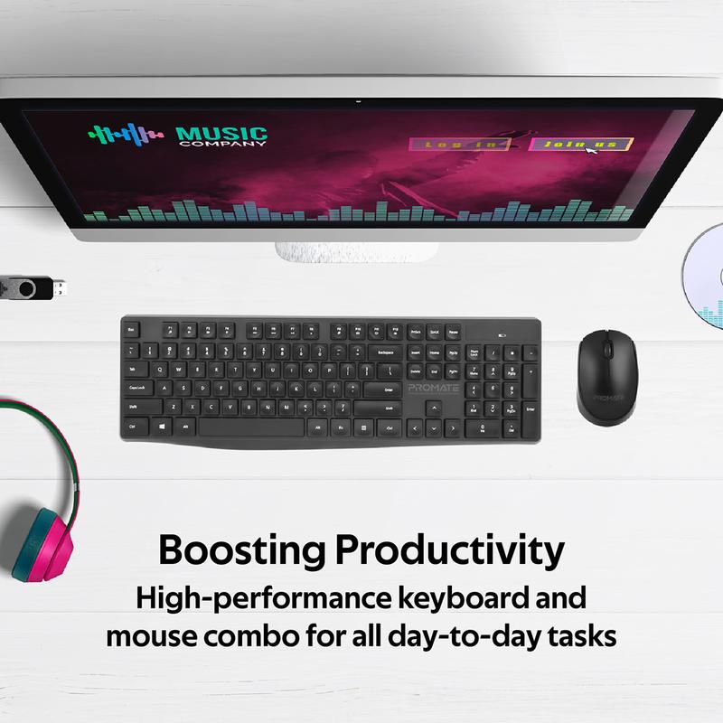 Tastatura + mouse fara fir Promate ProCombo 5 / Membrana photo 2