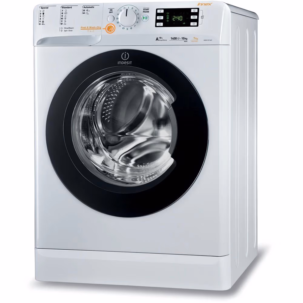 Стиральная машина с сушкой Indesit XWDE1071481XWKKK, 10 кг, 1400 об/мин, A, Белый