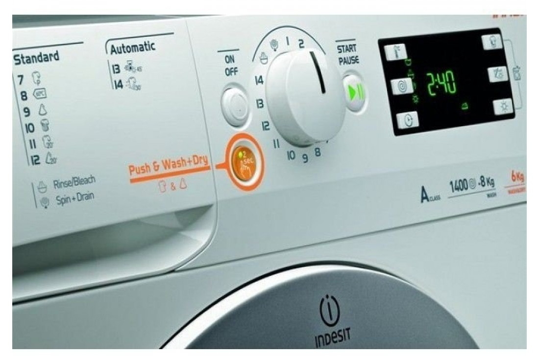 Cтирально-сушильная машина Indesit XWDE1071481XWKKK 10 кг /1400 об/мин /A /Белый photo 3