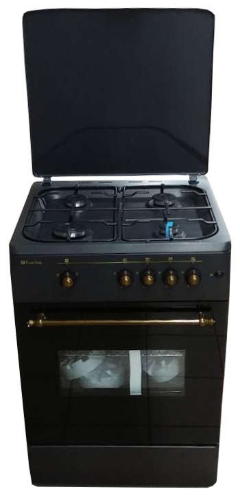 Газовая плита Eurolux TG6640IBKR / 4 конфорок / 60 см / Черный photo 1 Газовая плита Eurolux TG6640IBKR / 4 конфорок / 60 см / Черный photo 1