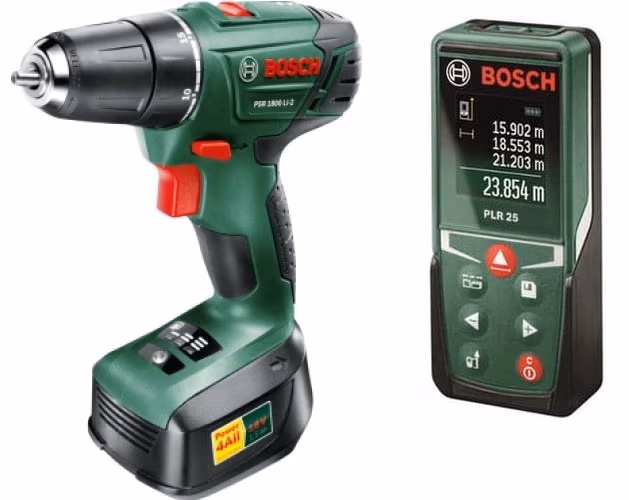 Набор из двух предметов Bosch PSR 1800 Li-2 + PLR 25, 06159940L8
