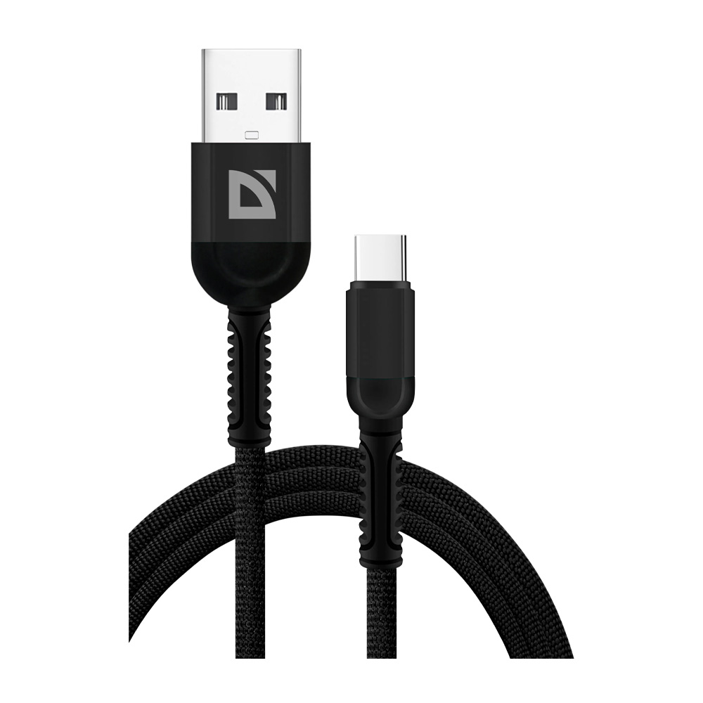 Кабель USB-A - USB-C Defender F16787103BLA 1 / 1м / Black photo 1 Кабель USB-A - USB-C Defender F16787103BLA 1 / 1м / Black photo 1