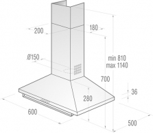 Вытяжка купольная Gorenje DK63CLB thumbnav 3