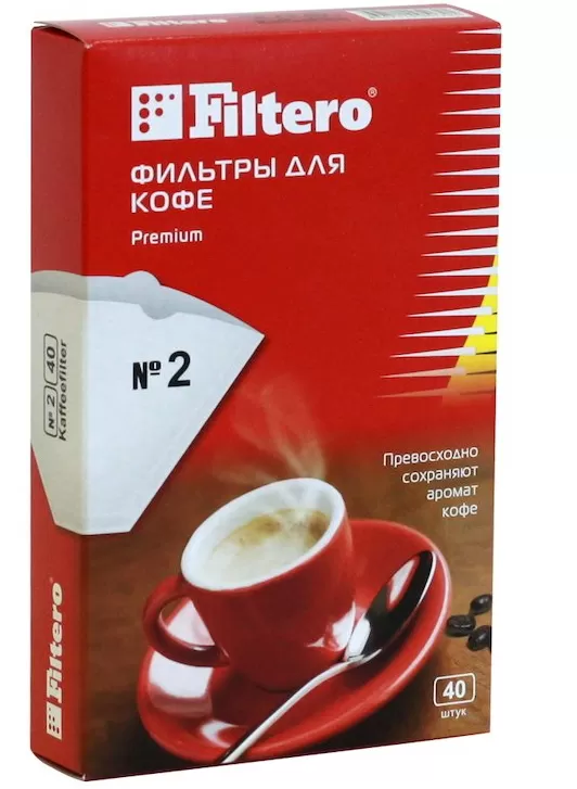 Фильтр для кофеварок Filtero F 2/40 alb