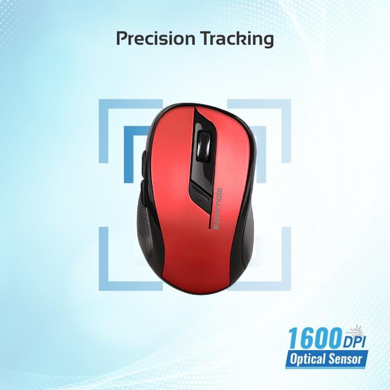 Беспроводная мышь Promate Clix-7 Красный с черным / Оптическая / Красный с черным photo 7