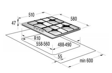 Встраиваемая  газовая панель Gorenje GW66CLI photo 2