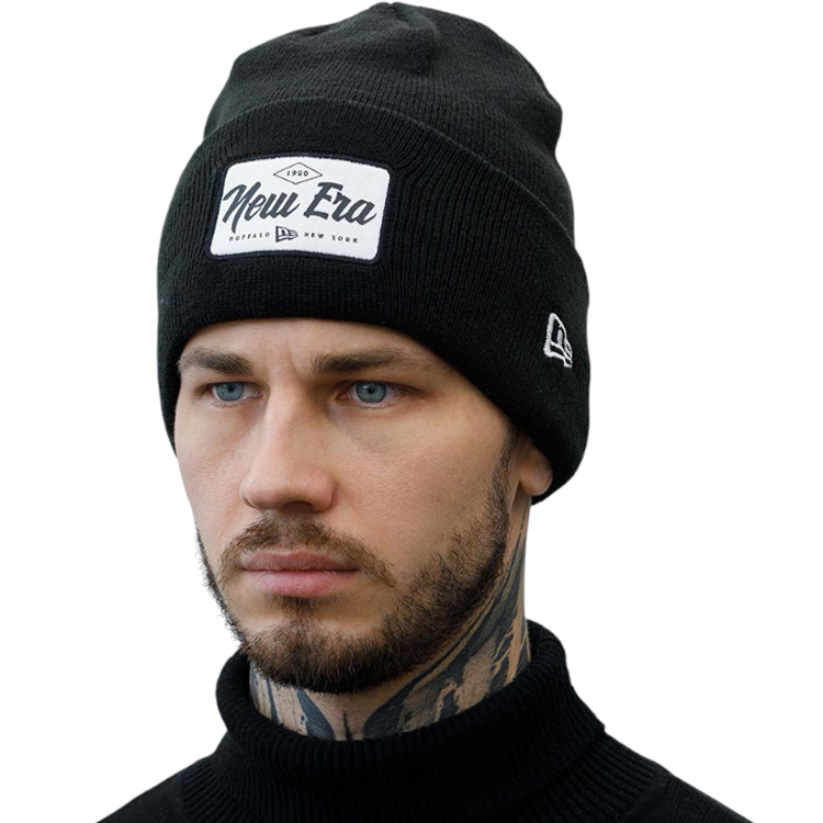 Шапка New Era Wide Cuff Patch Knit One size Черный photo 5