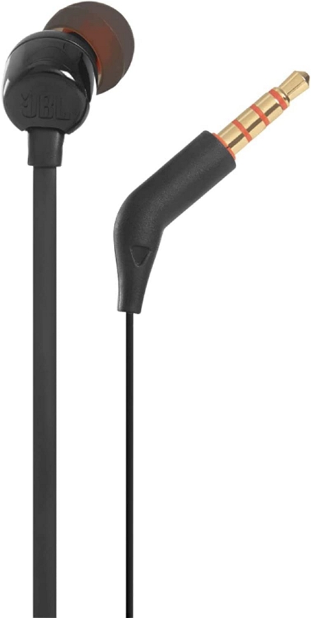 JBL Earphones 3.5mm with Mic Tune 110, Black photo 5