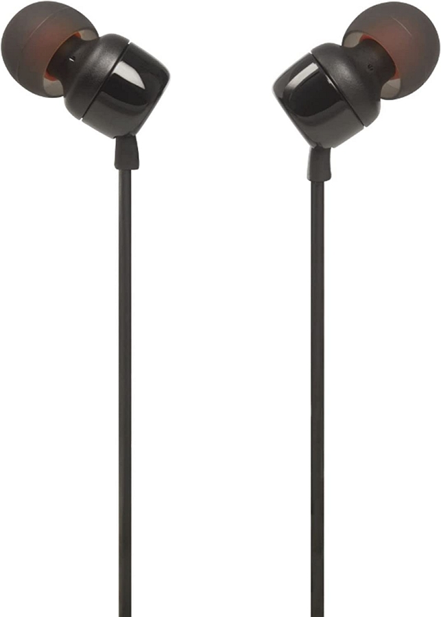 JBL Earphones 3.5mm with Mic Tune 110, Black photo 6